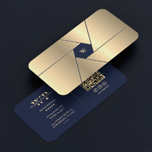 Photographer Elegant Navy Blue Shutter Lens Business Card