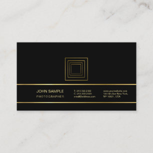 Photographer Elegant Photography Stylish Gold Look Business Card