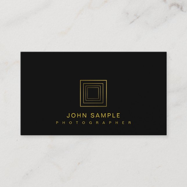Photographer Elegant Photography Stylish Luxury Business Card (Front)