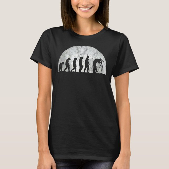 Photographer Evolution  Evolution Of Man Photograp T-Shirt (Front)