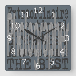 Photographer Extraordinaire Square Wall Clock