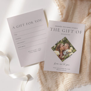 Photographer Gift Card Certificates