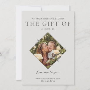 Photographer Gift Card Certificates