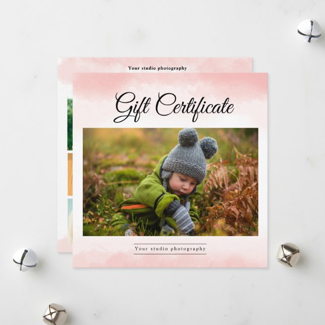 Photographer Gift Certificate Template (Front/Back In Situ)