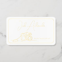 Photographer Gold Foil Business Card
