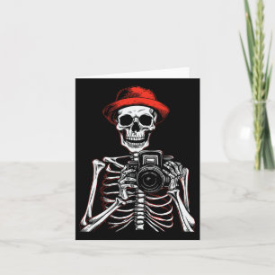 Photographer Halloween Costume Skeleton Lover  Card