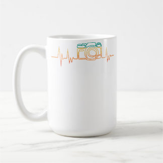 Photographer Heartbeat Retro Camera Photography Ca Coffee Mug