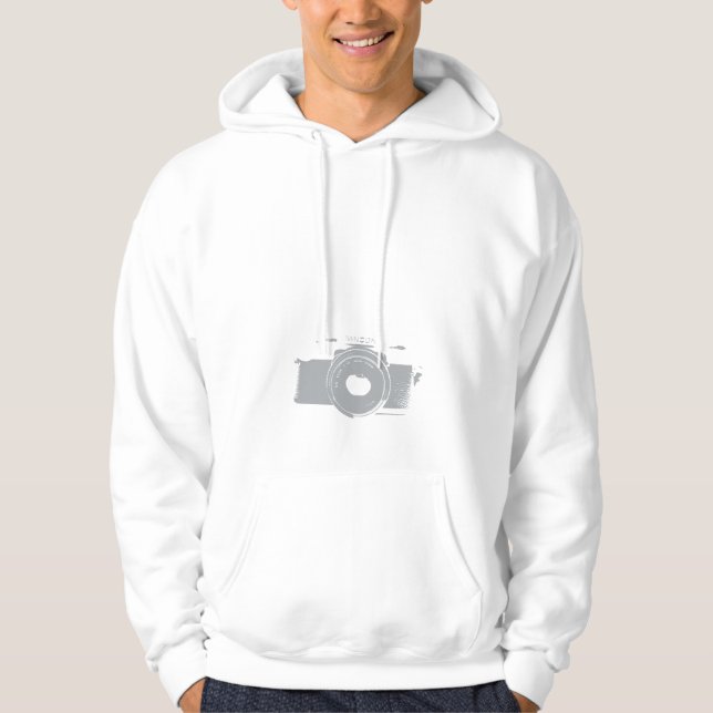 Photographer hoodie, Grey classic film camera, Hoodie (Front)