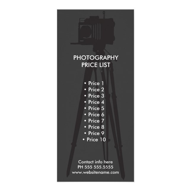 Photographer ı rack card (Front)