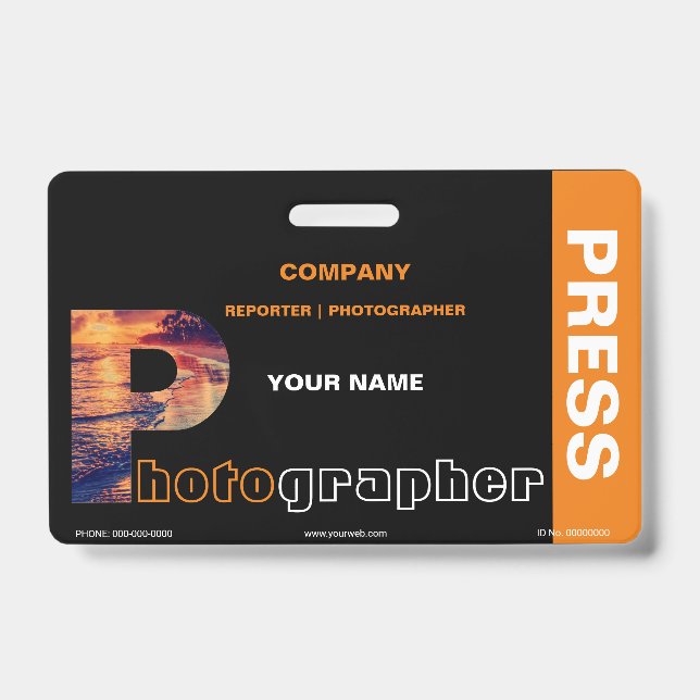 Photographer ID Badge (Front)