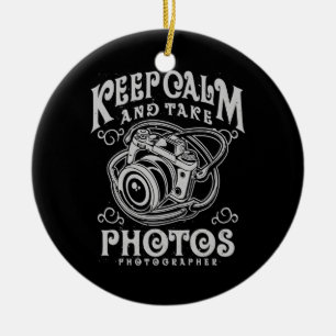 Photographer Keep Calm And Take Photos Ceramic Tree Decoration