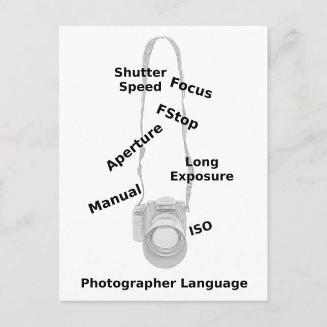 Photographer Language Postcard (Front)