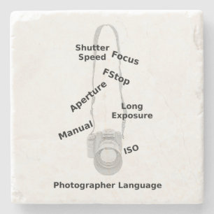 Photographer Language Stone Coaster