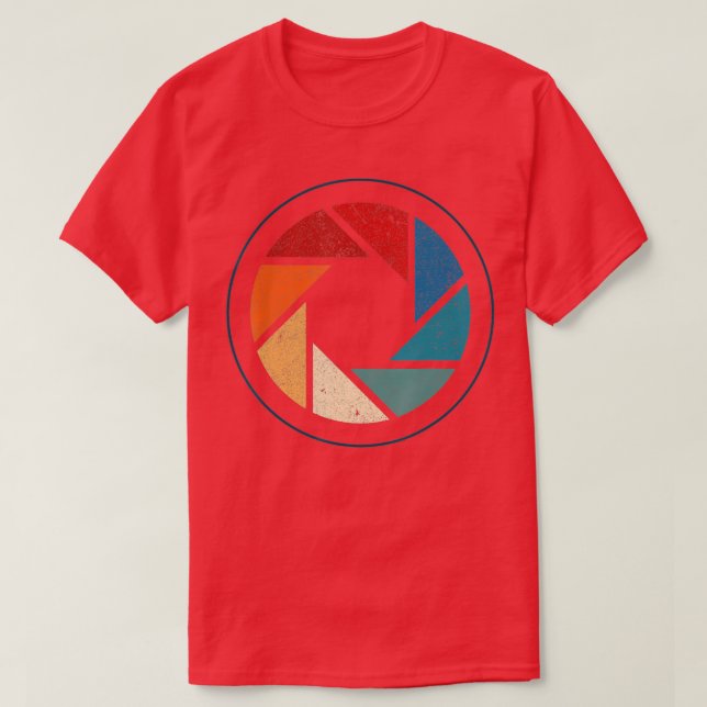 Photographer Lens Photographers Retro Camera Photo T-Shirt (Design Front)