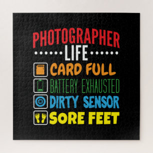 Photographer Life Funny Icon List Jigsaw Puzzle