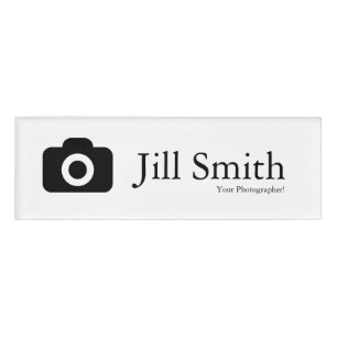 Photographer Logo Name Tag