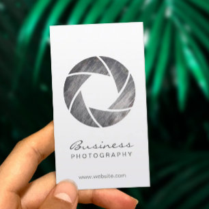 Photographer Metal Shutter Modern Photography Business Card