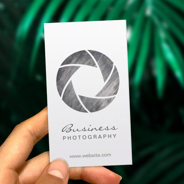 Photographer Metal Shutter Modern Photography Business Card (Creator Uploaded)