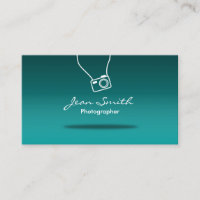 Photographer Minimal Camera Teal Photography