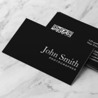 Photographer Minimalist Black QR Code