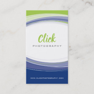 PHOTOGRAPHER modern curve minimal lime green grey Business Card