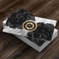 Photographer Monogram Gold Shutter Black Floral