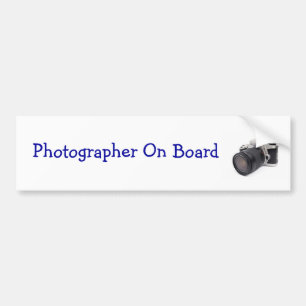 Photographer On Board - Bumper Sticker