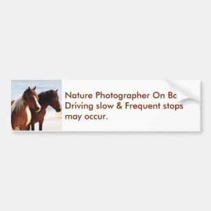 Photographer on board Bumper Sticker