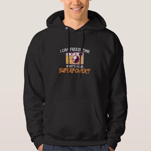 Photographer Photo Hobby Camera Lens Photography Hoodie (Front)