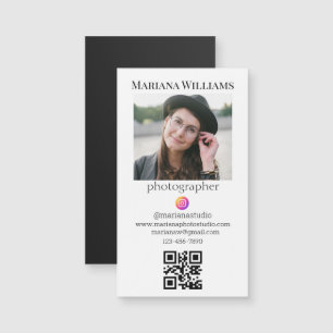 photographer photo qr code modern business magnet