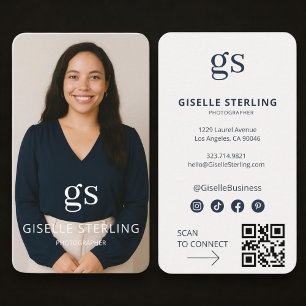Photographer Photo QR Code Professional Business Card