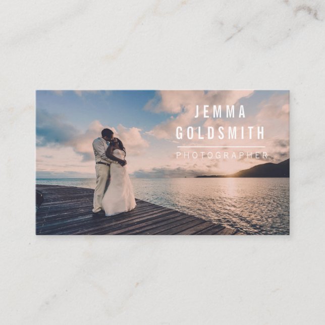 Photographer Photography Portfolio Template Business Card (Front)