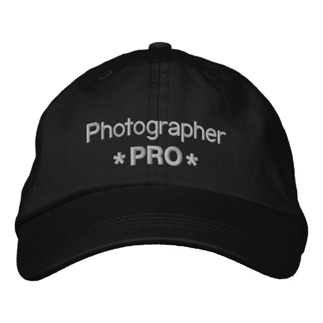 Photographer Pro Embroidered Hat (Front)