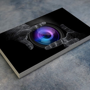 Photographer Professional Hands Frame Photography Business Card