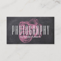 Photographer Professional Pink Camera Chalkboard