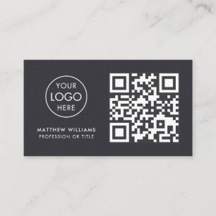 Photographer Professional QR Code Logo Modern Business Card