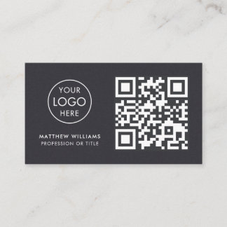 Photographer Professional QR Code Logo Modern Business Card
