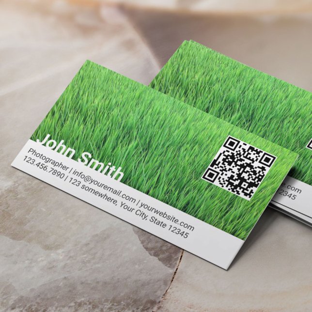 Photographer Professional QR Code Photography Business Card (Creator Uploaded)