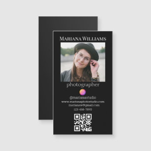 photographer qr code photo business magnet