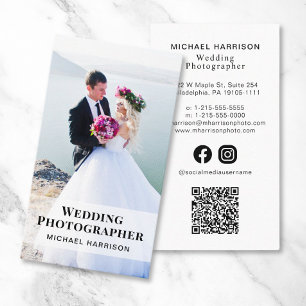Photographer QR Code Photo Social Media Business Card