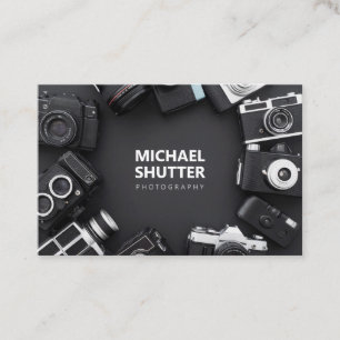 Photographer Retro Analogue Film Camera Business Card