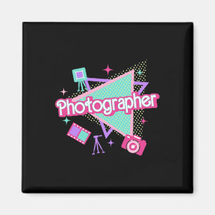 Photographer Retro Pink Photography Men Women Chri Magnet