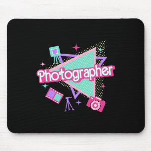 Photographer Retro Pink Photography Men Women Chri Mouse Mat