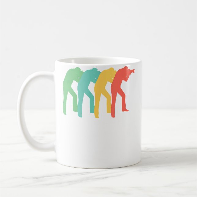 Photographer Retro Pop Art Photography Graphic Coffee Mug (Left)