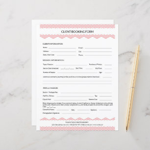 Photographer Session Contract Form Template