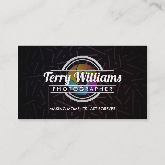 Photographer Slogans business cards (Front)