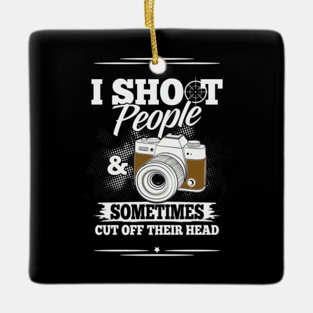 Photographer Take People Everyday Ceramic Ornament (Front)