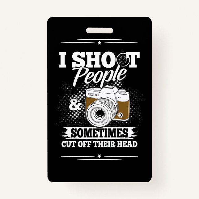Photographer Take People Everyday ID Badge (Front)