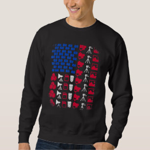 Photographer Tool American Flag Pride 4th July Pho Sweatshirt