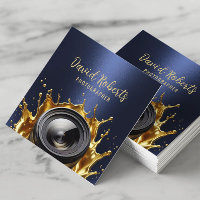 Photographer Trendy Gold Camera Photography Navy